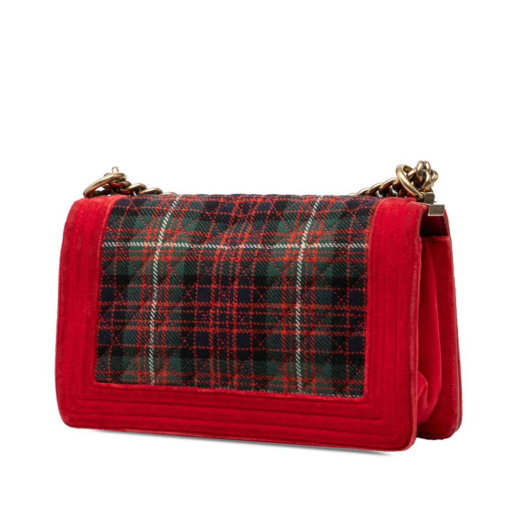 Chanel Old Medium Quilted Tweed and Velvet Boy Flap - 2