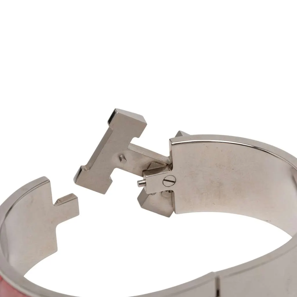 Hermès Wide Enamel Cosmographia Universalis Clic Clac H Bracelet PM Blue Very good - Box View