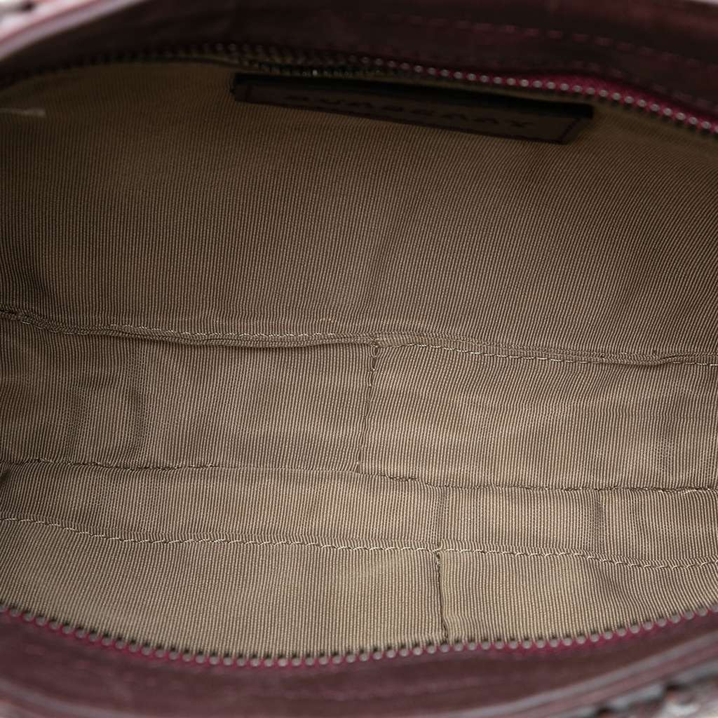 Burberry Supernova Check Coated Canvas Star Studded Hernville Hobo - 4