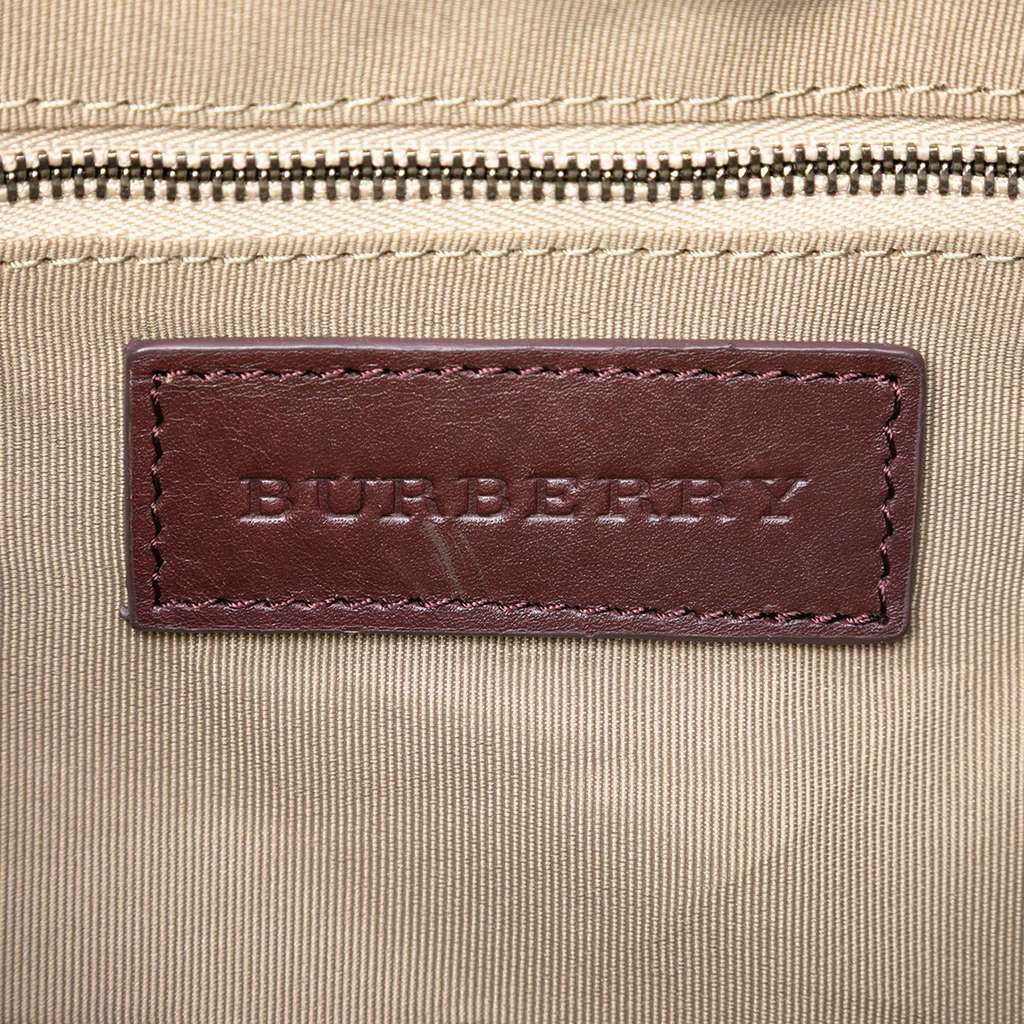 Burberry Supernova Check Coated Canvas Star Studded Hernville Hobo - 5