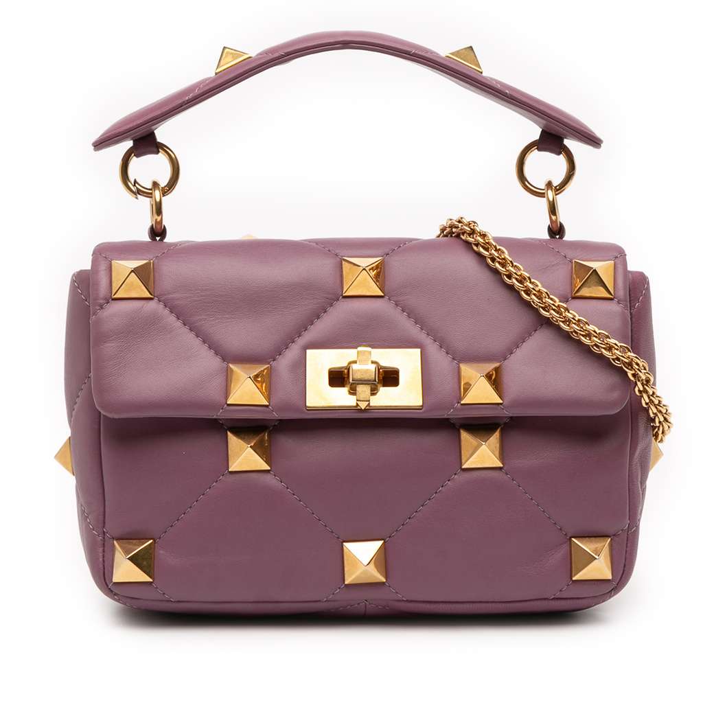 Valentino Medium Nappa Roman Stud Satchel