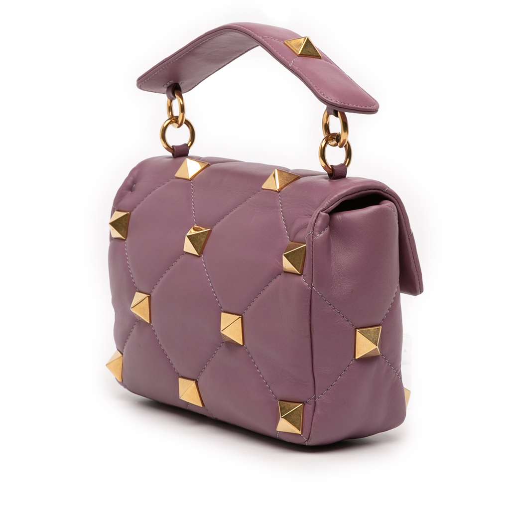 Valentino Medium Nappa Roman Stud Satchel - 2