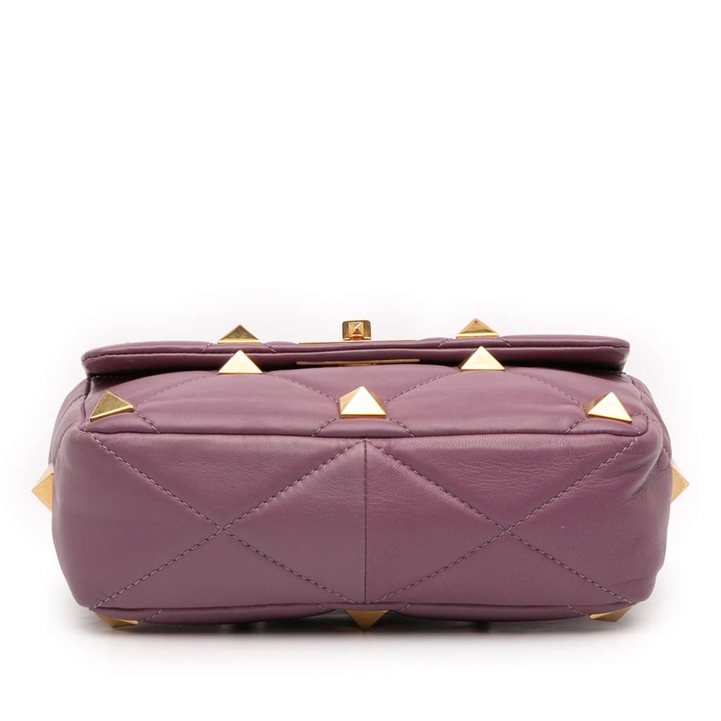 Valentino Medium Nappa Roman Stud Satchel - 3