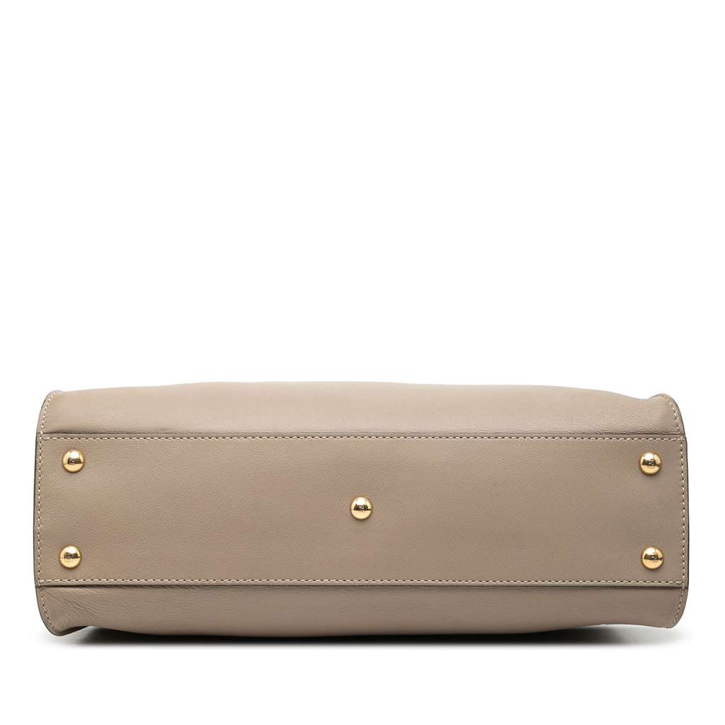 Fendi Medium Leather Selleria Peekaboo Iconic Satchel - 3