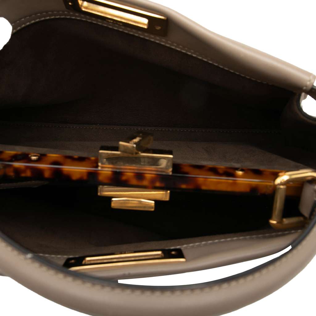 Fendi Medium Leather Selleria Peekaboo Iconic Satchel - 4