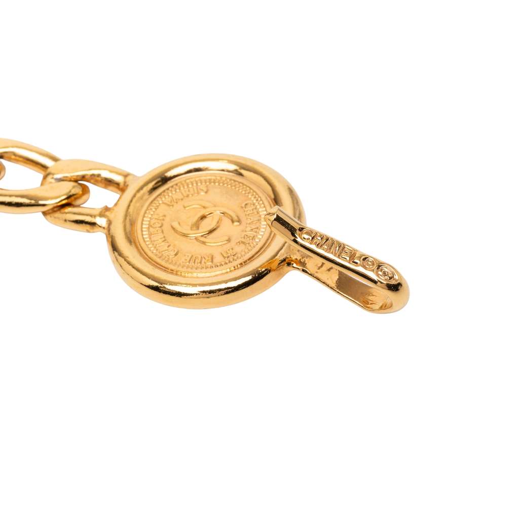 Chanel CC Gold Plated Medallion Chain Belt - 2