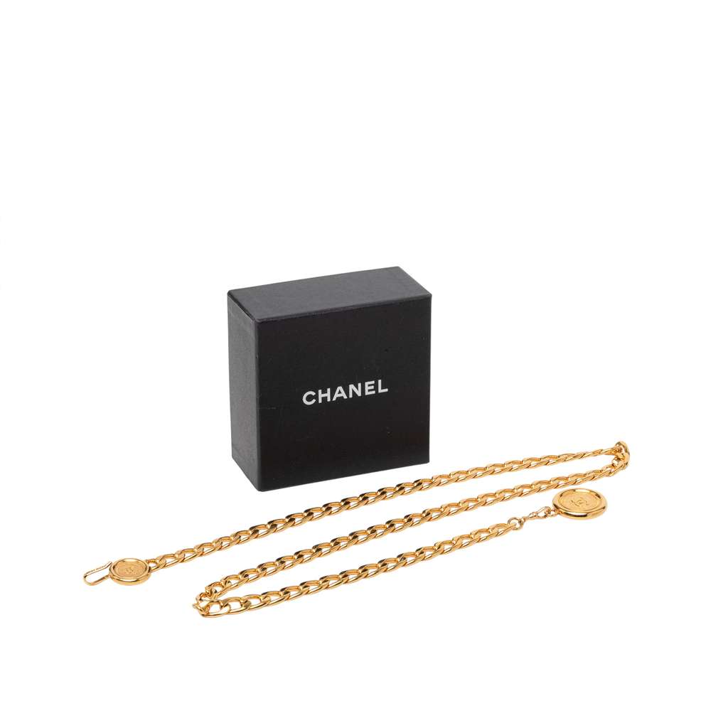 Chanel CC Gold Plated Medallion Chain Belt - 4