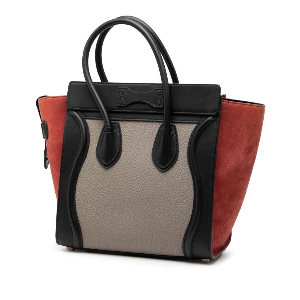 Celine Micro Tricolor Leather Luggage Tote - 2