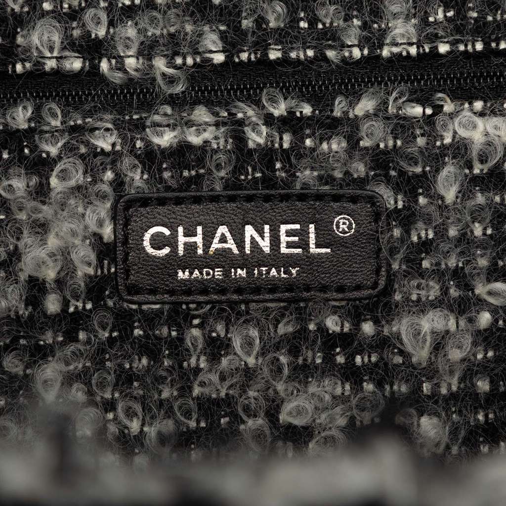 Chanel CC Quilted Calfskin Tweedy Shopping Tote - 5