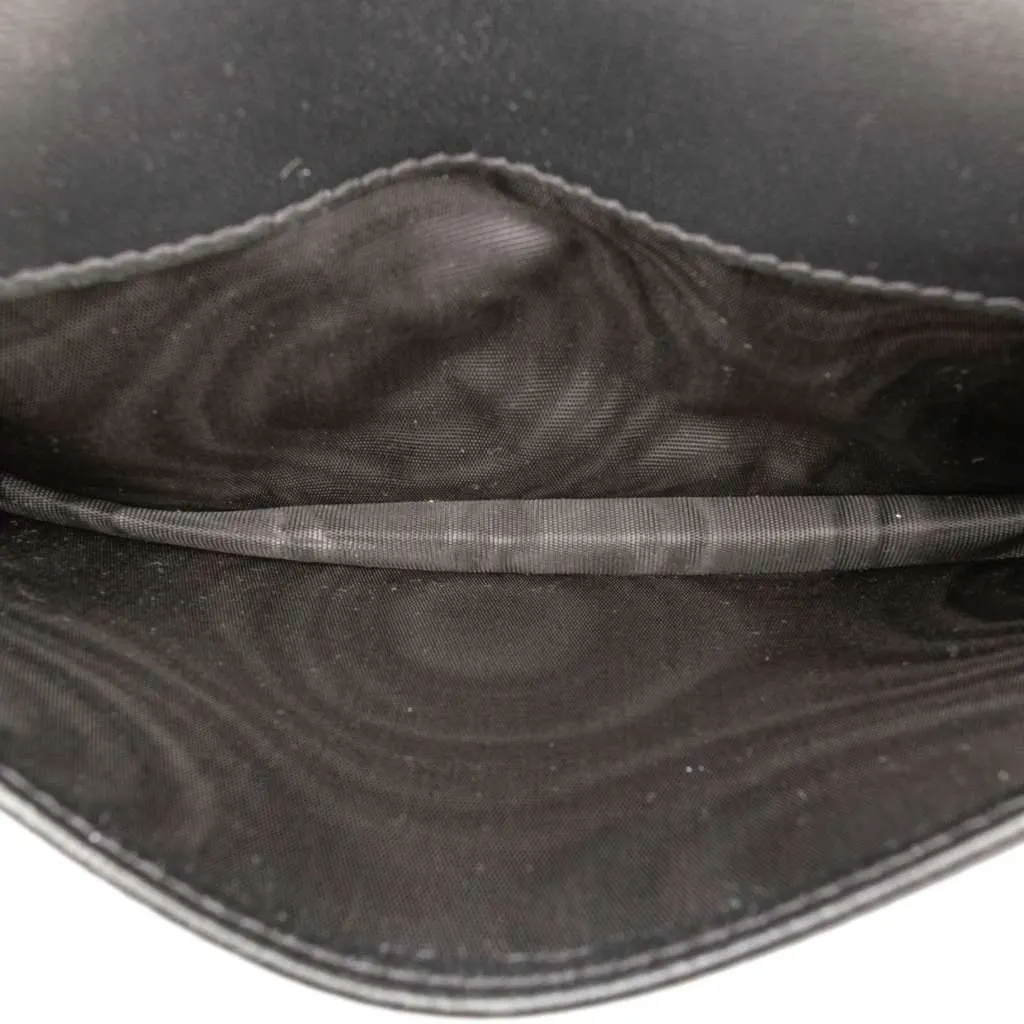 Dior Goatskin Saddle Long Wallet Black Leather Very good - Model View
