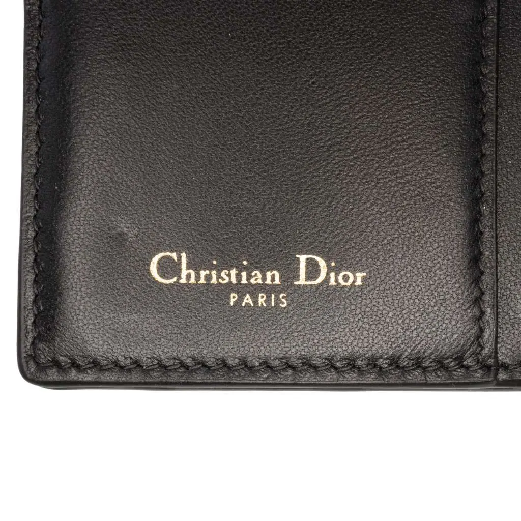Dior Goatskin Saddle Long Wallet Black Leather Very good - Box View