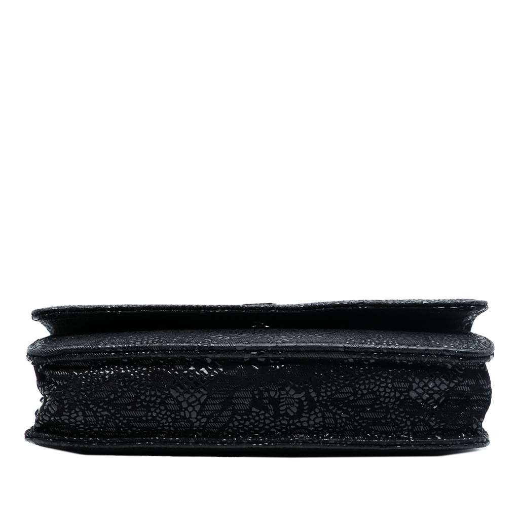 Chanel CC Lace Overlay Goatskin Wallet On Chain - 3