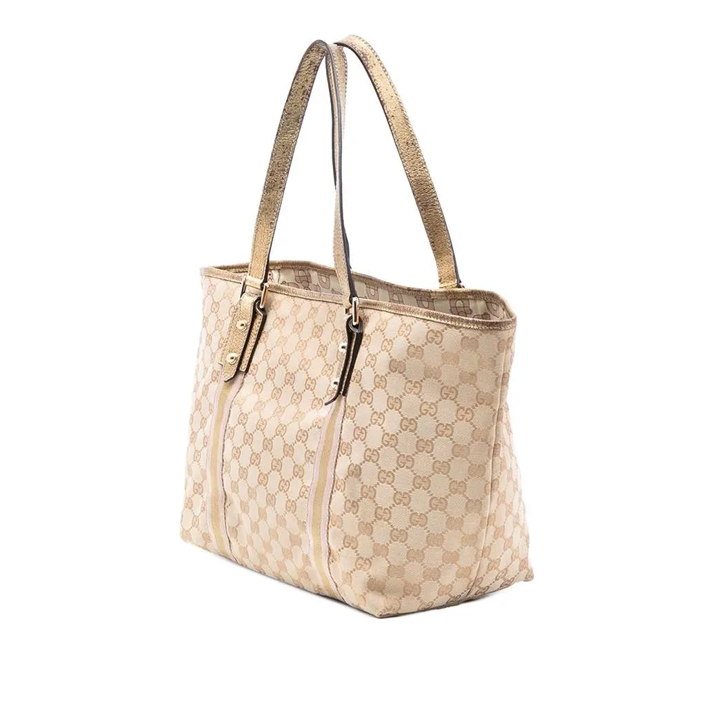 Gucci GG Canvas Jolicoeur Tote Brown Canvas Very good - Back View
