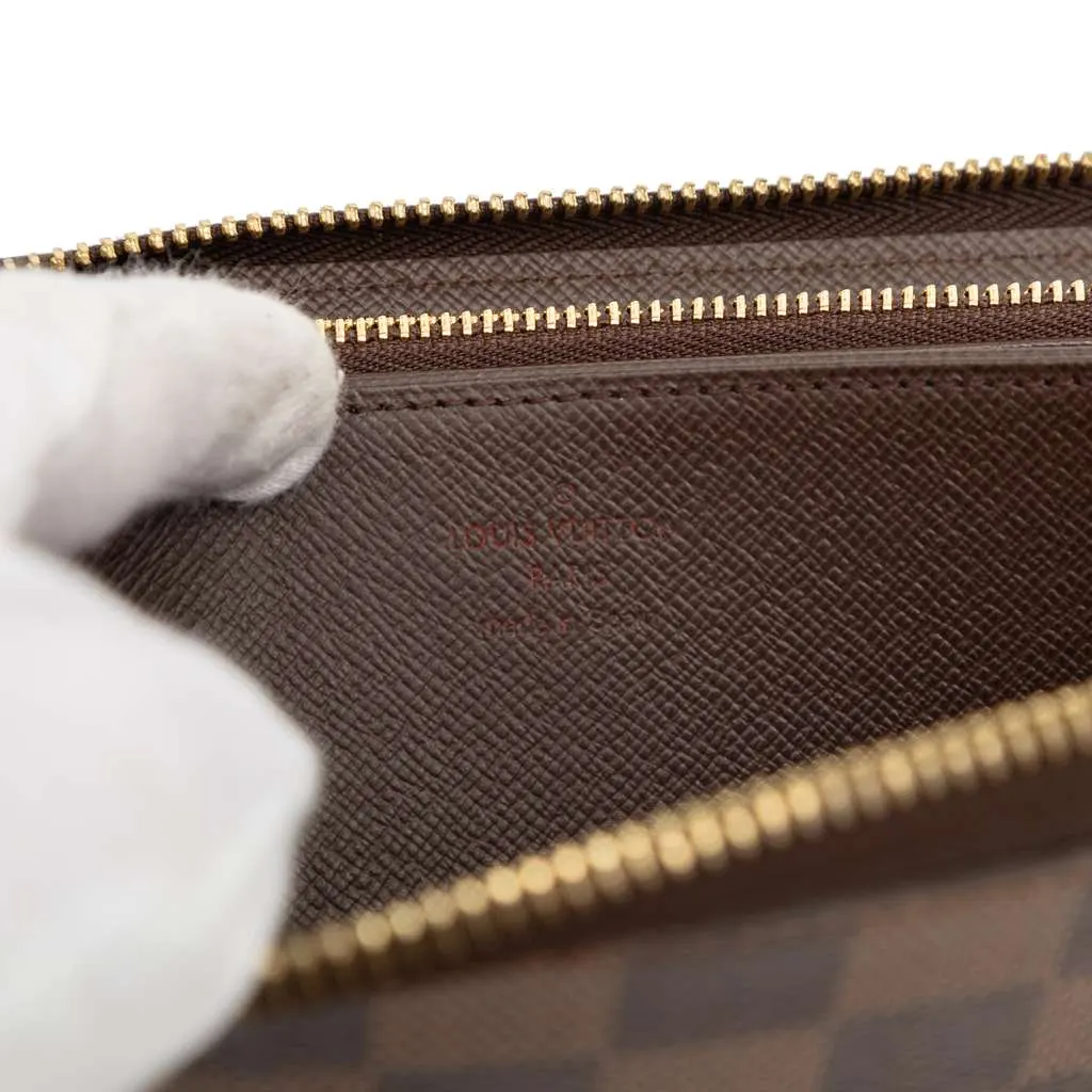 Louis Vuitton Damier Ebene Zippy Long Wallet Brown Very good - Box View