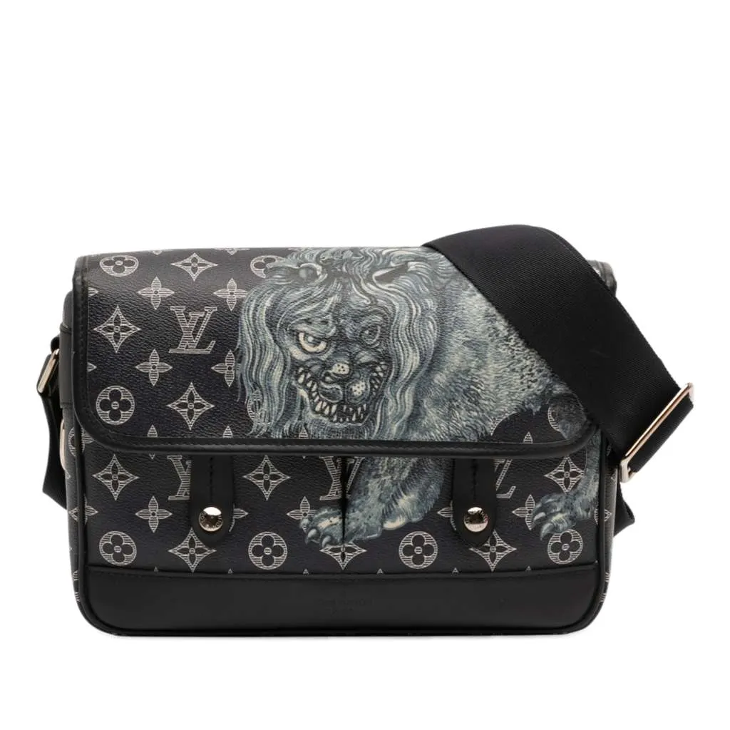 Louis Vuitton Chapman Brothers Monogram Savane Messenger PM Blue Very good - Front View