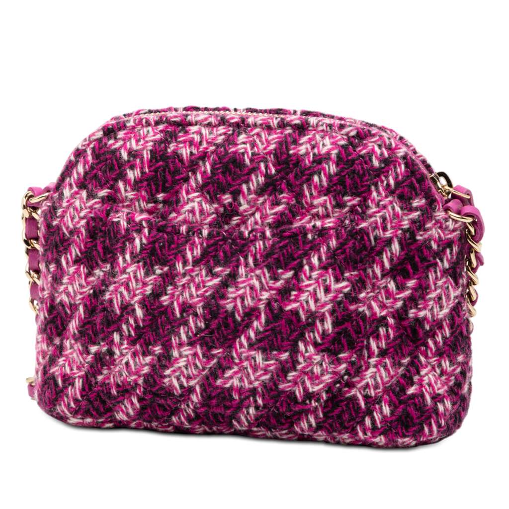 Chanel CC Tweed Houndstooth Clutch On Chain - 2