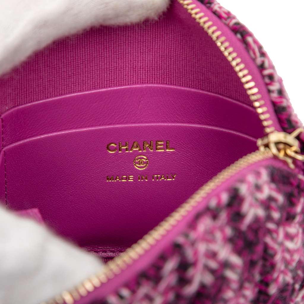Chanel CC Tweed Houndstooth Clutch On Chain - 5