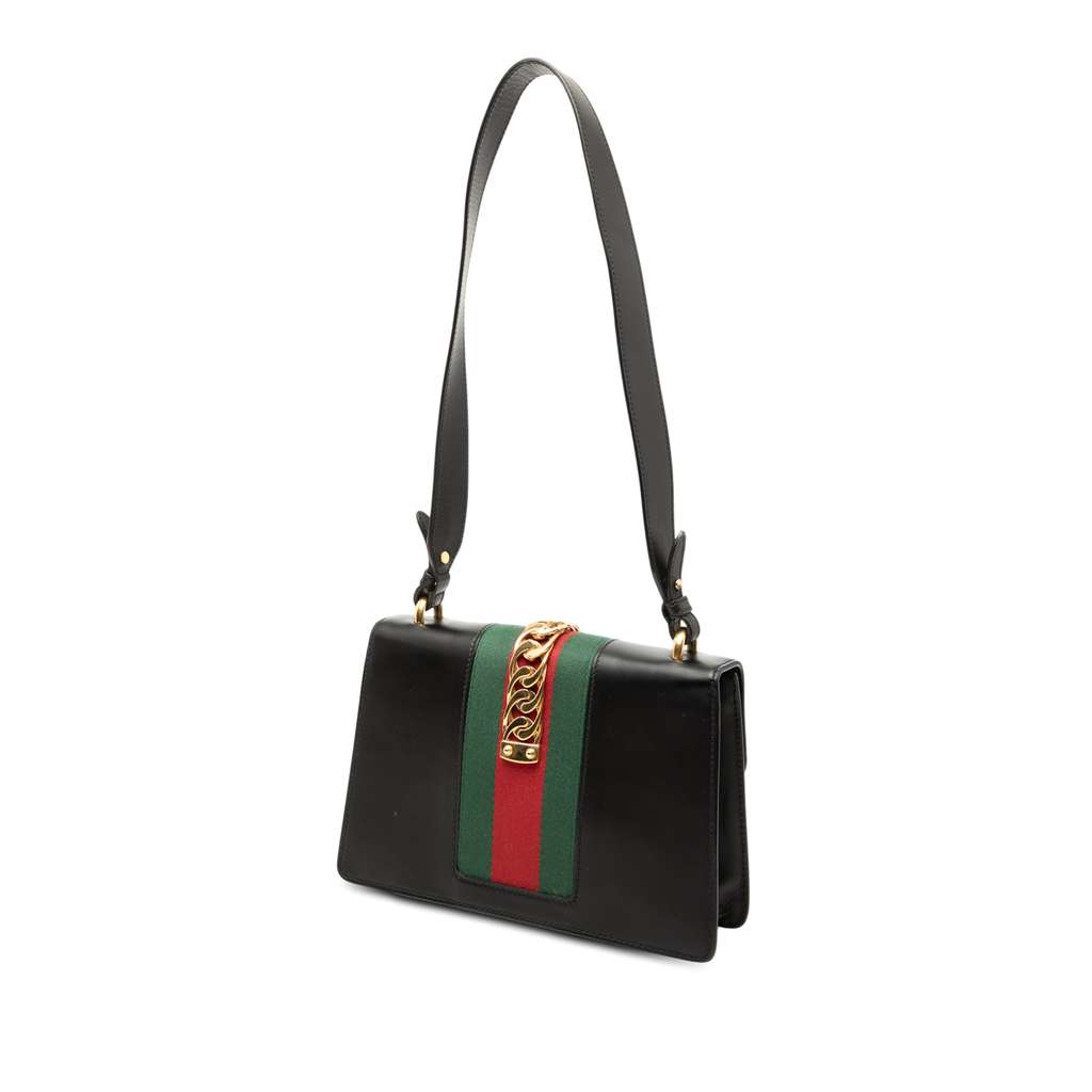 Gucci Small Leather Sylvie Web Satchel - 2