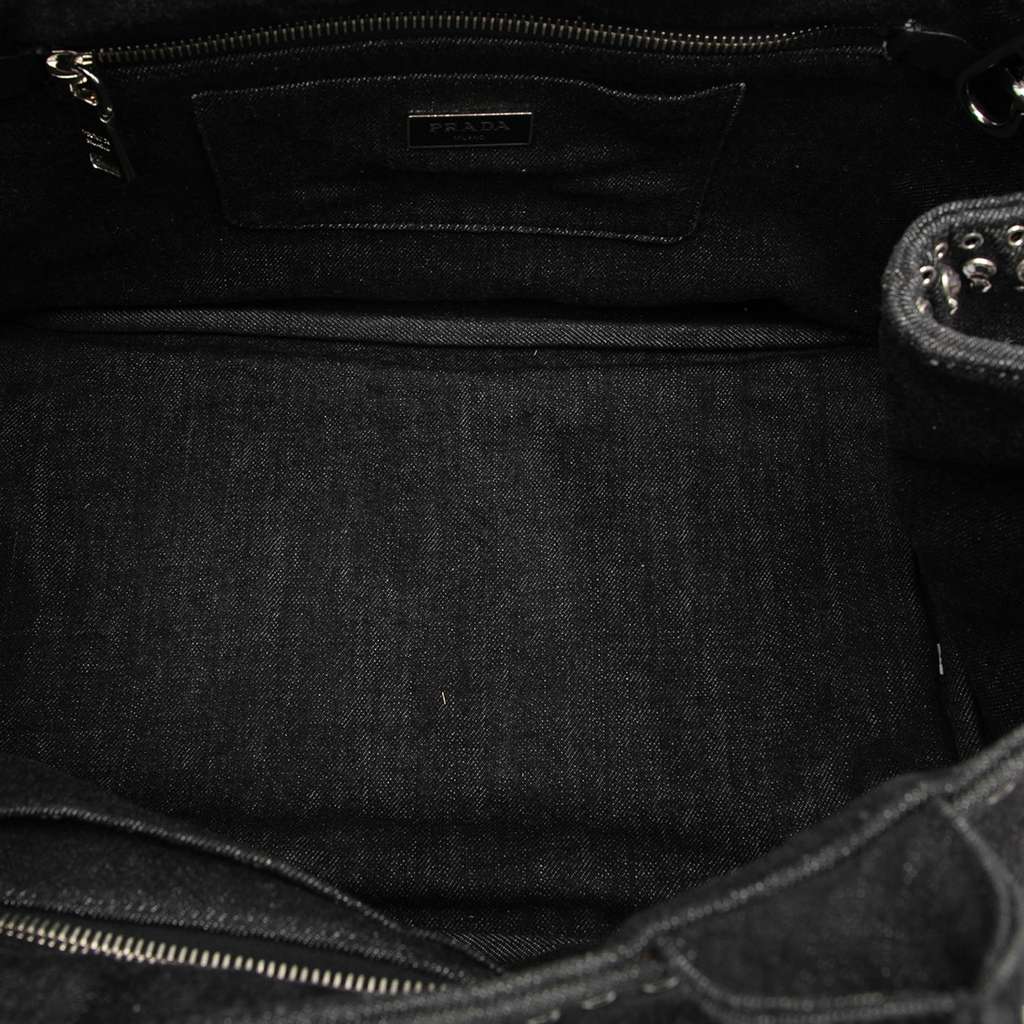 Prada Denim Canapa Bijoux Satchel - 4