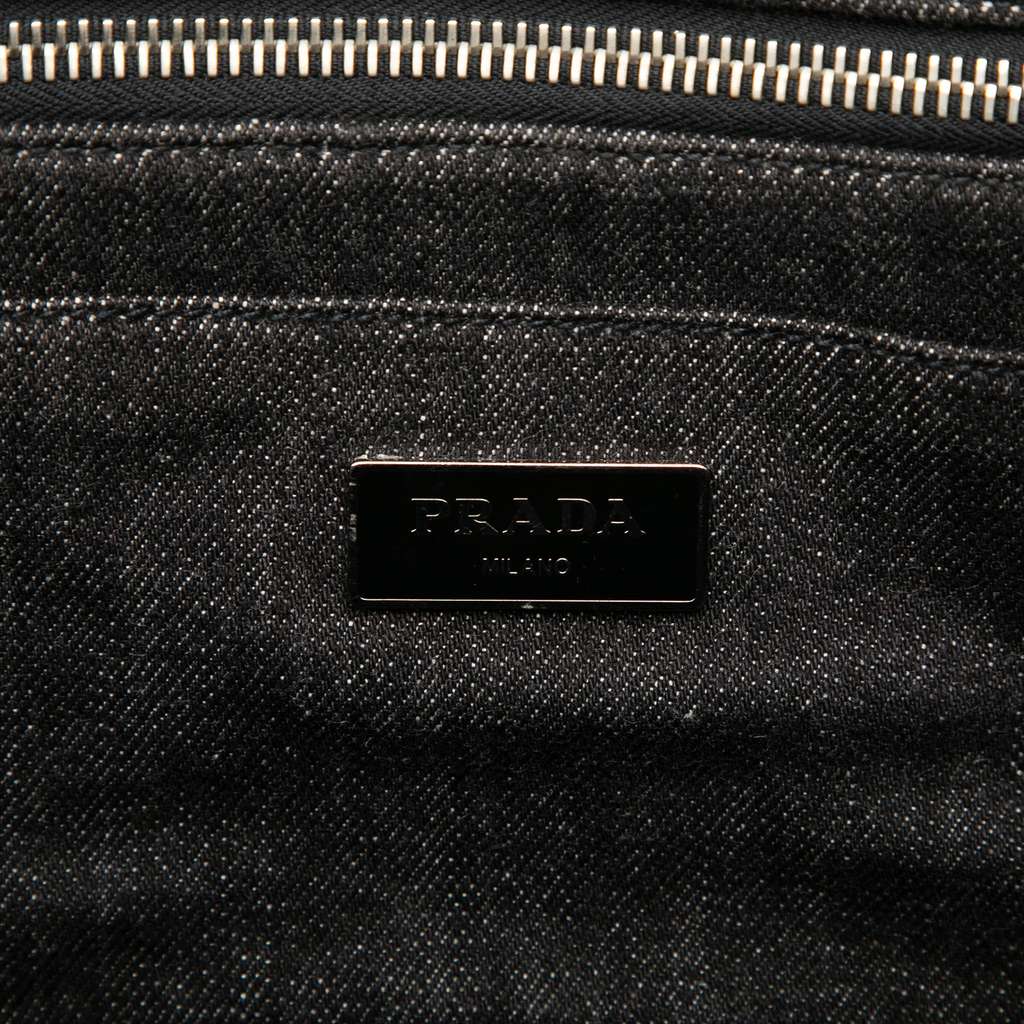 Prada Denim Canapa Bijoux Satchel - 5