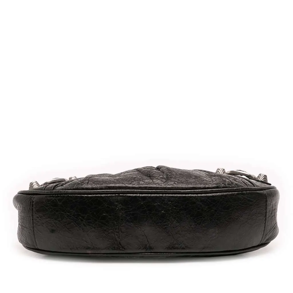 Balenciaga Lambskin Motocross Le Cagole XS Black Leather Good - Inside View