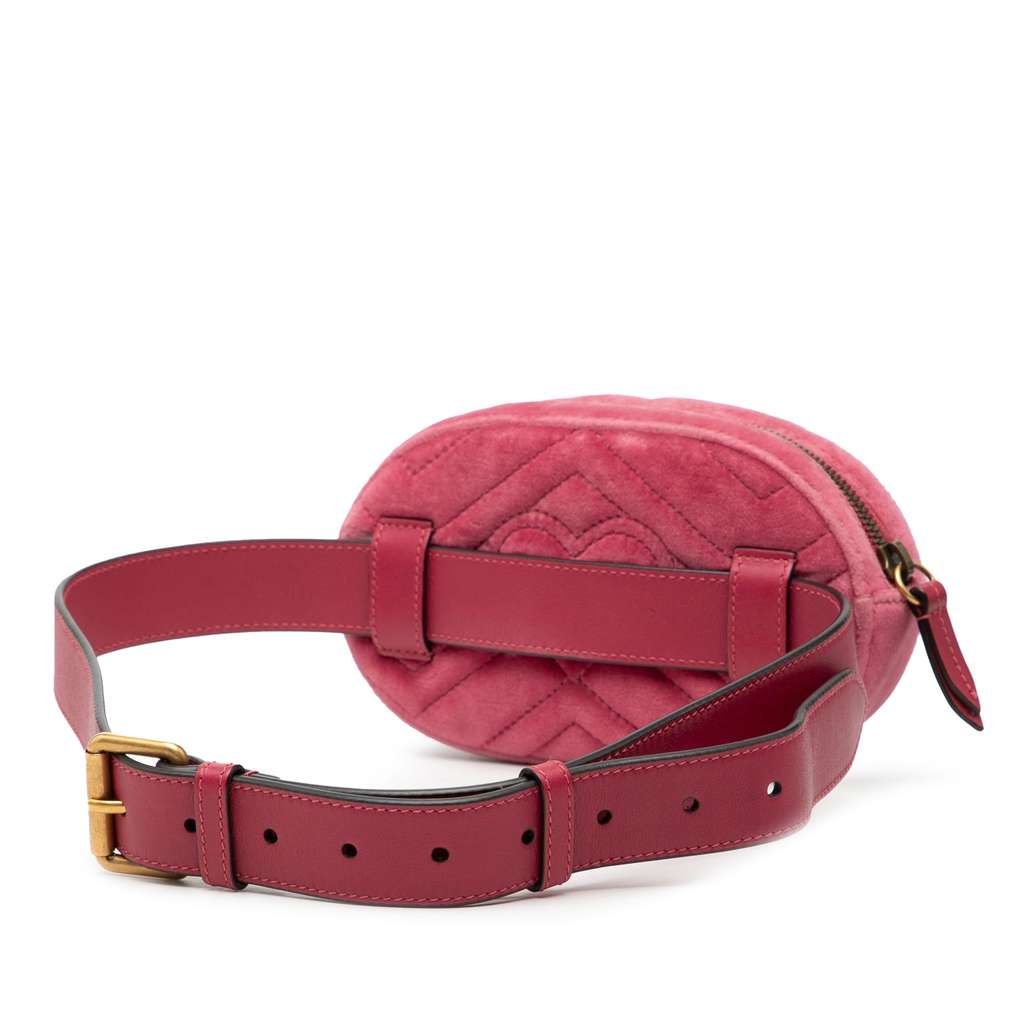 Gucci GG Marmont Matelasse Velvet Belt Bag - 2