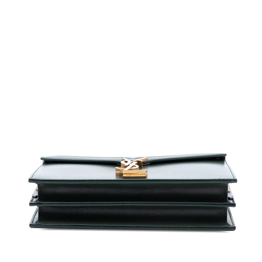 Saint Laurent Smooth Calfskin Monogram Cassandra Clasp Bag - 3
