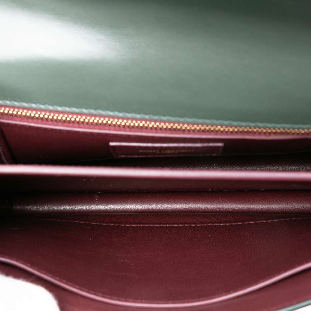 Saint Laurent Smooth Calfskin Monogram Cassandra Clasp Bag - 4