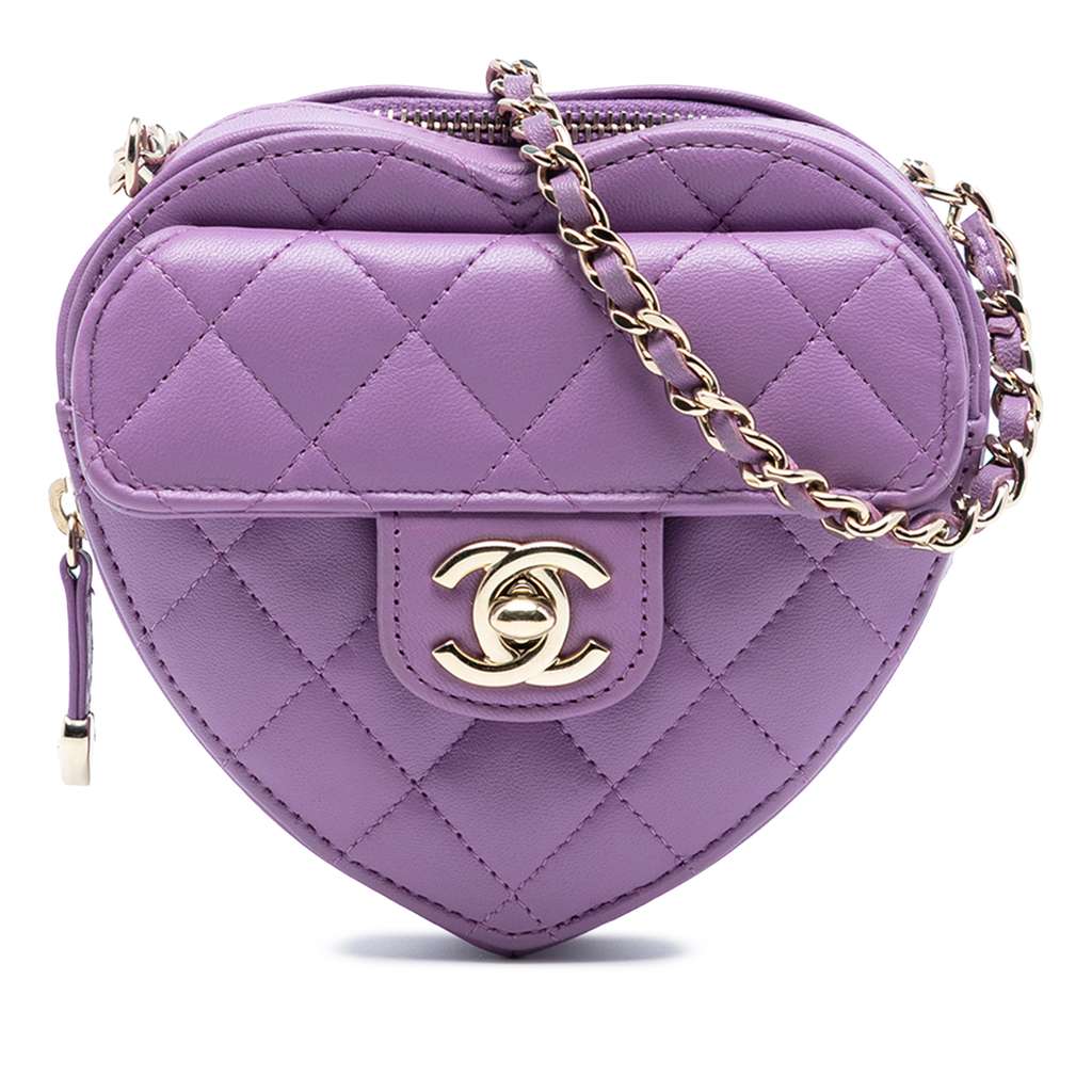 Chanel Mini Lambskin CC in Love Heart Crossbody