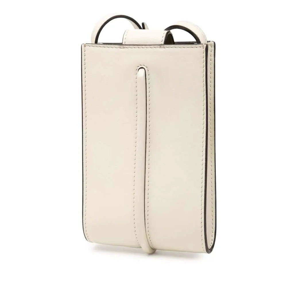 Fendi Leather Fendigraphy Phone Pouch White Leather Very good - Inside View