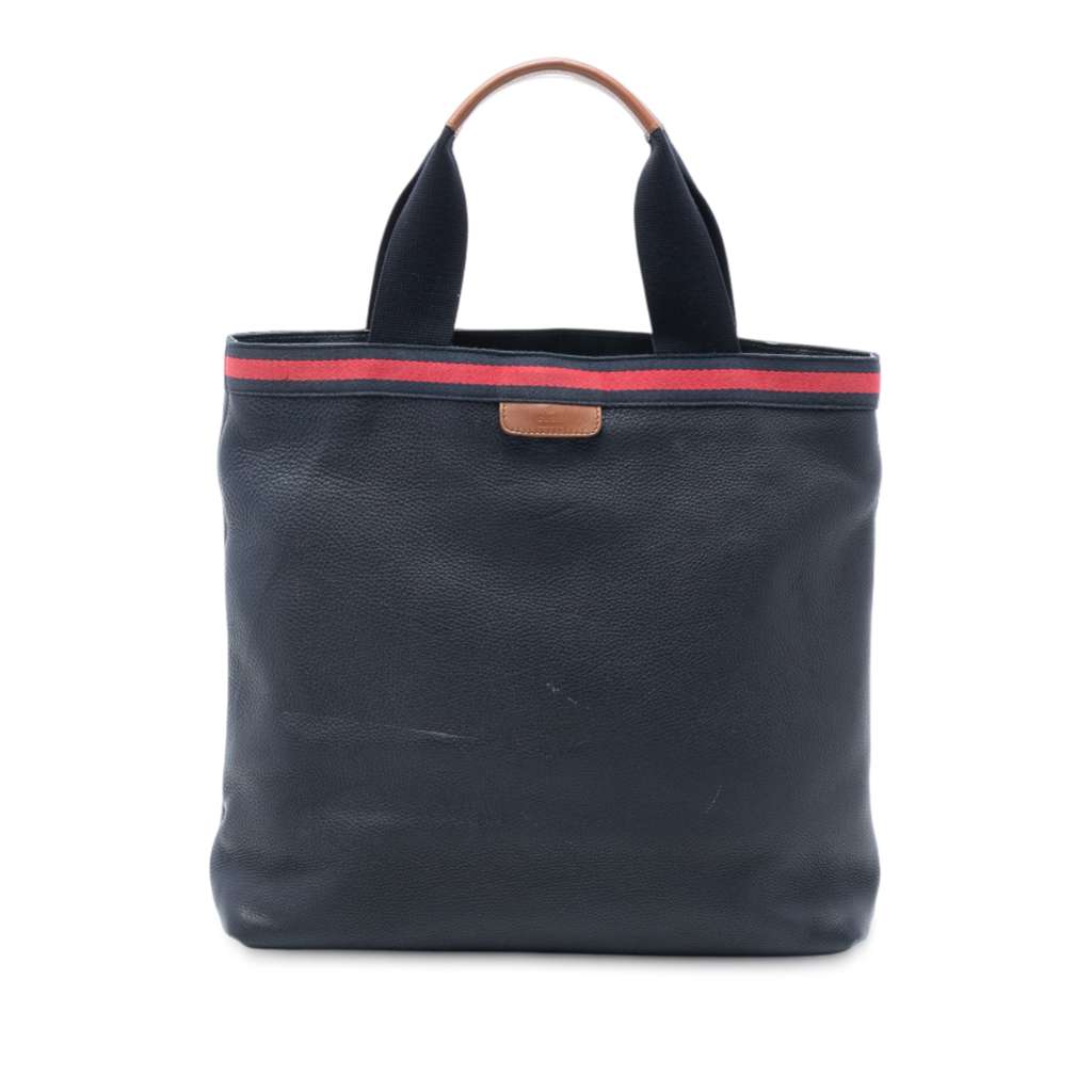 Gucci Leather Web Tote