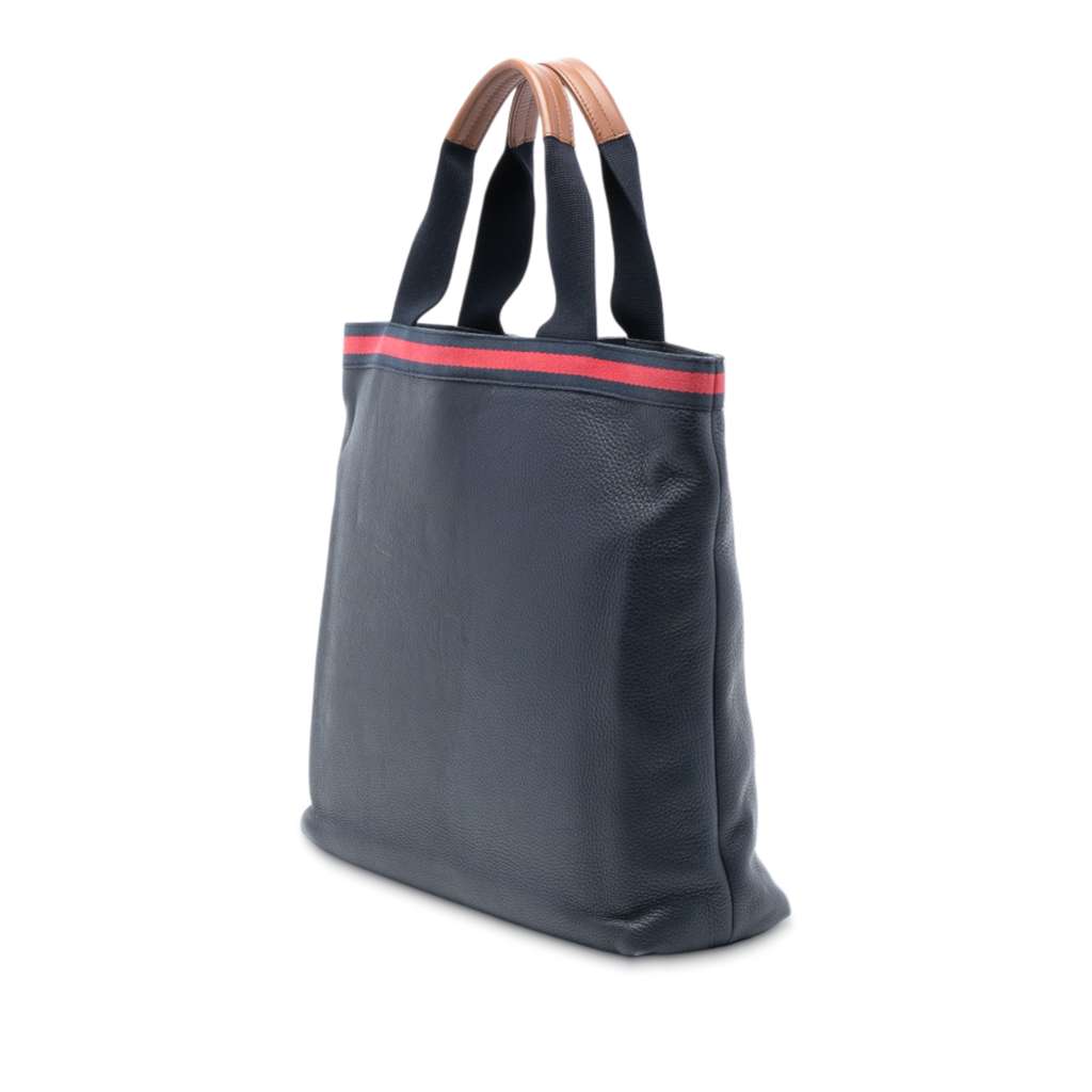 Gucci Leather Web Tote - 2