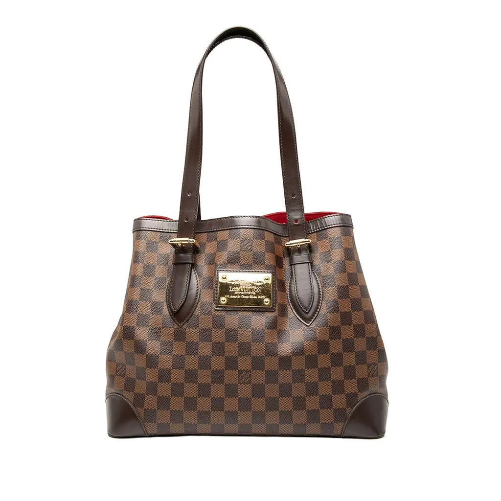Louis Vuitton Damier Ebene Hampstead MM Brown Good - Front View
