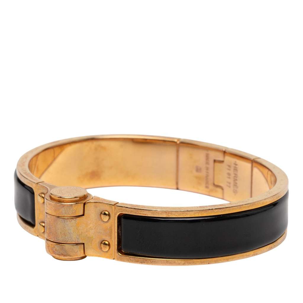 Hermès Narrow Enamel Charniere Uni Hinged Bracelet - 2