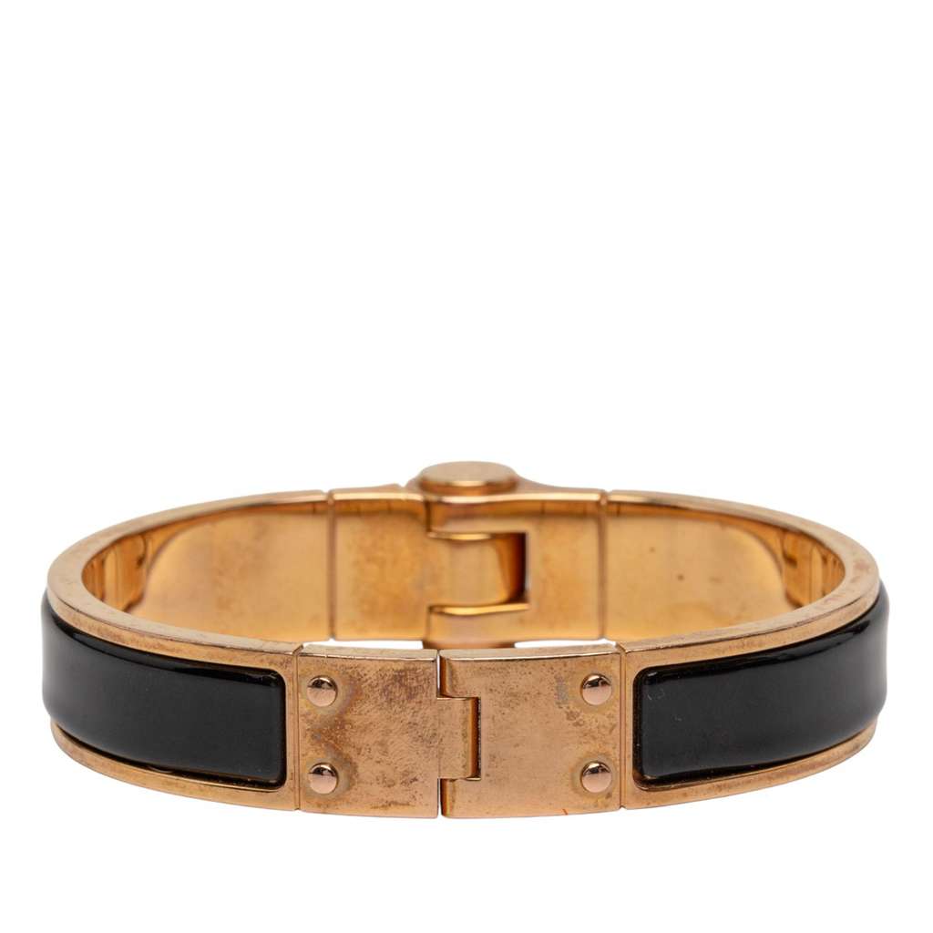 Hermès Narrow Enamel Charniere Uni Hinged Bracelet - 3