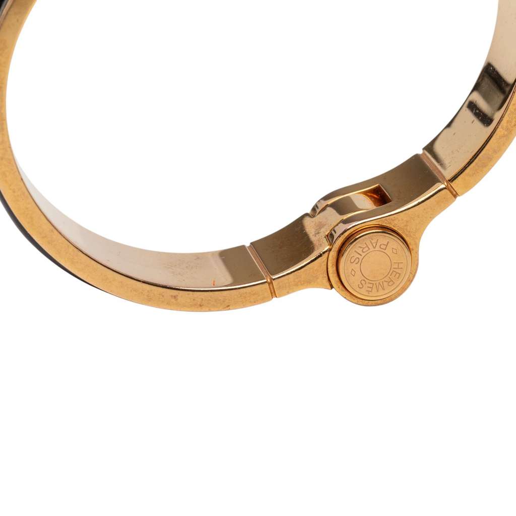 Hermès Narrow Enamel Charniere Uni Hinged Bracelet - 5