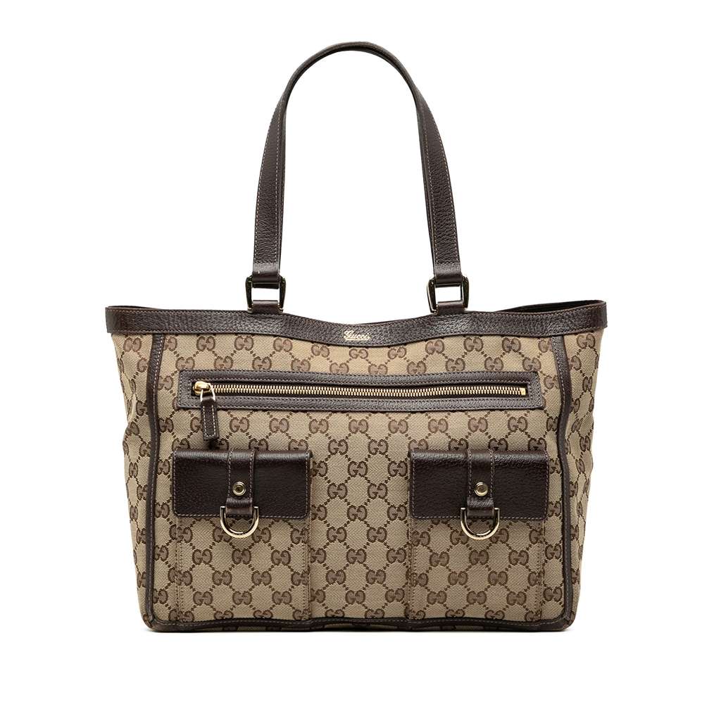 Gucci GG Canvas Abbey D Ring Pocket Tote