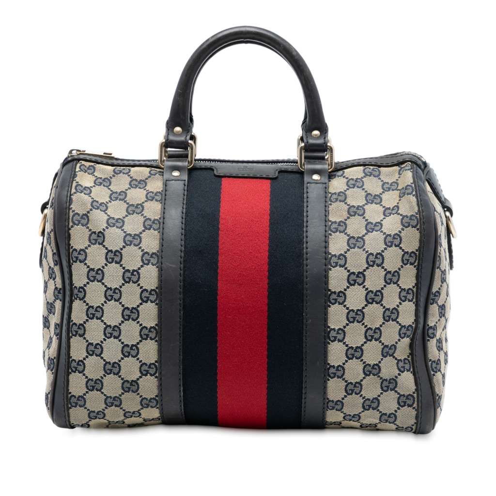 Gucci Medium GG Canvas Web Joy Boston Bag