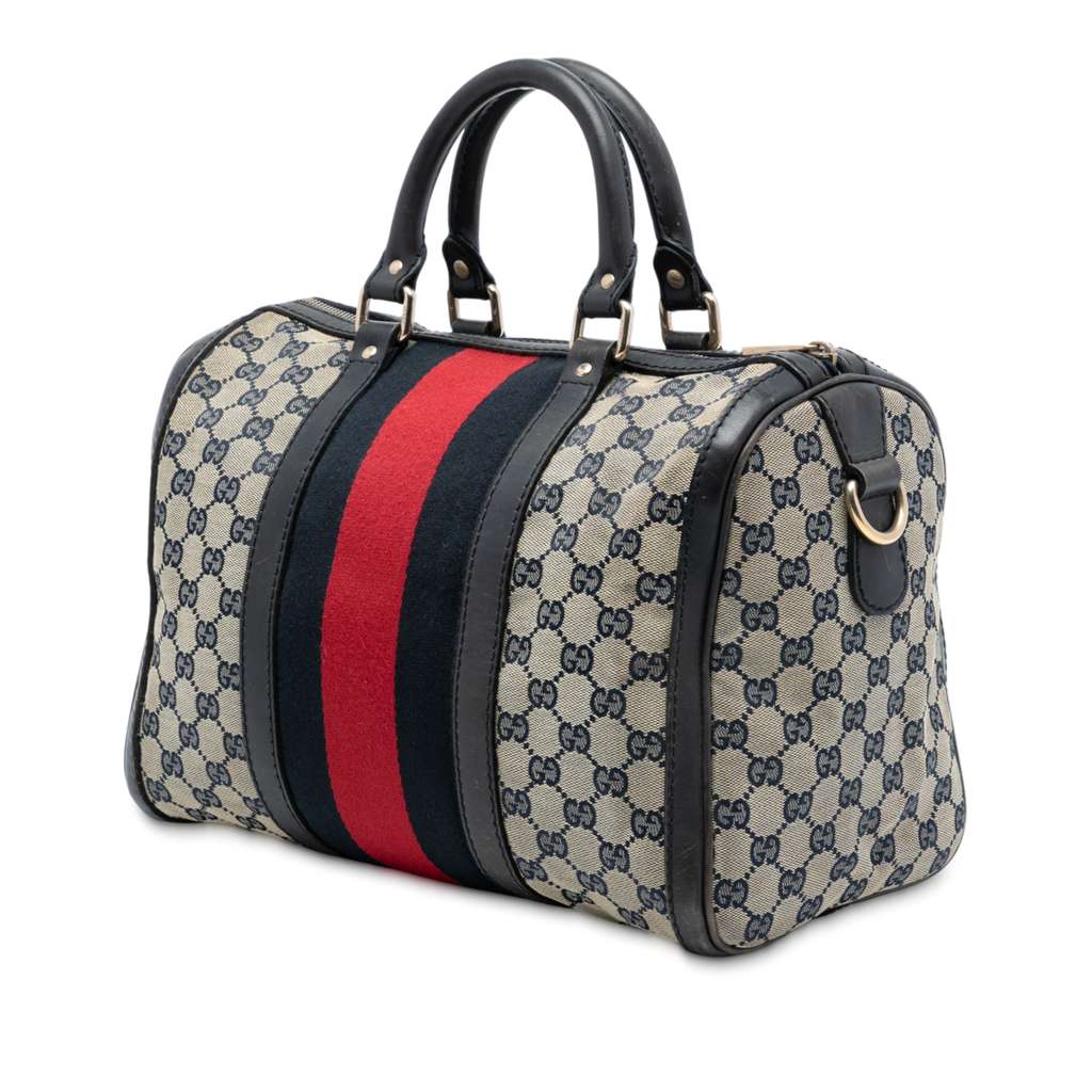 Gucci Medium GG Canvas Web Joy Boston Bag - 2