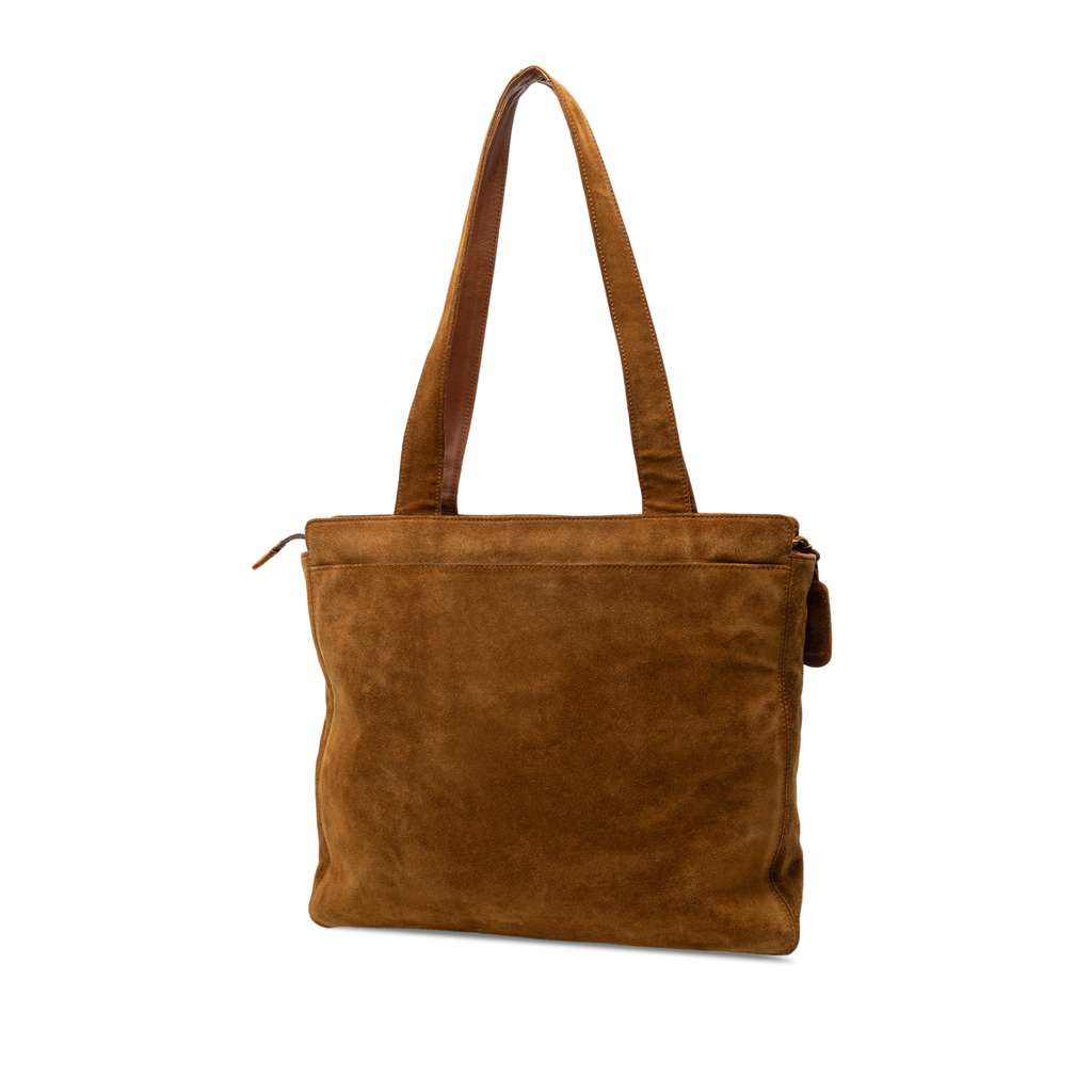 Chanel Suede Logo Zip Tote - 2