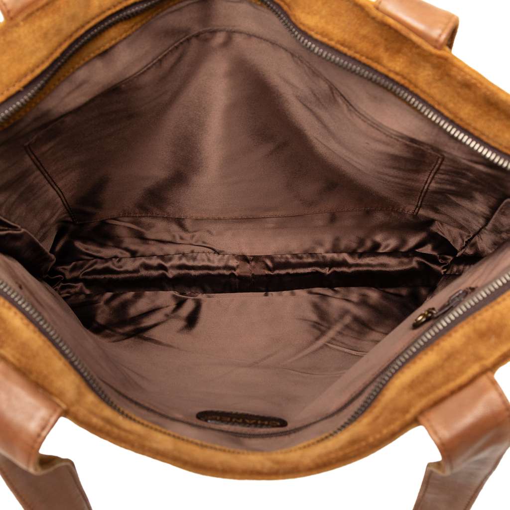 Chanel Suede Logo Zip Tote - 4