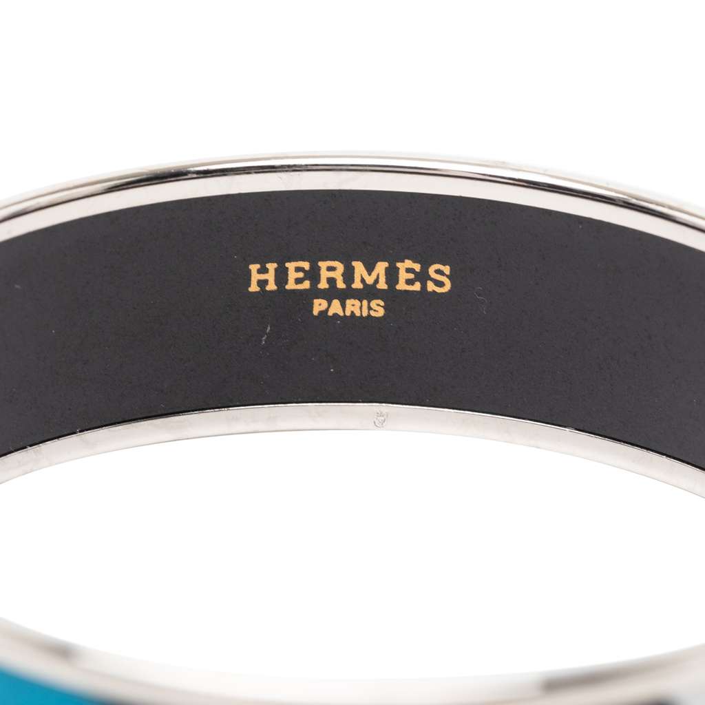 Hermès Wide Capitales Enamel Bangle 65 - 4