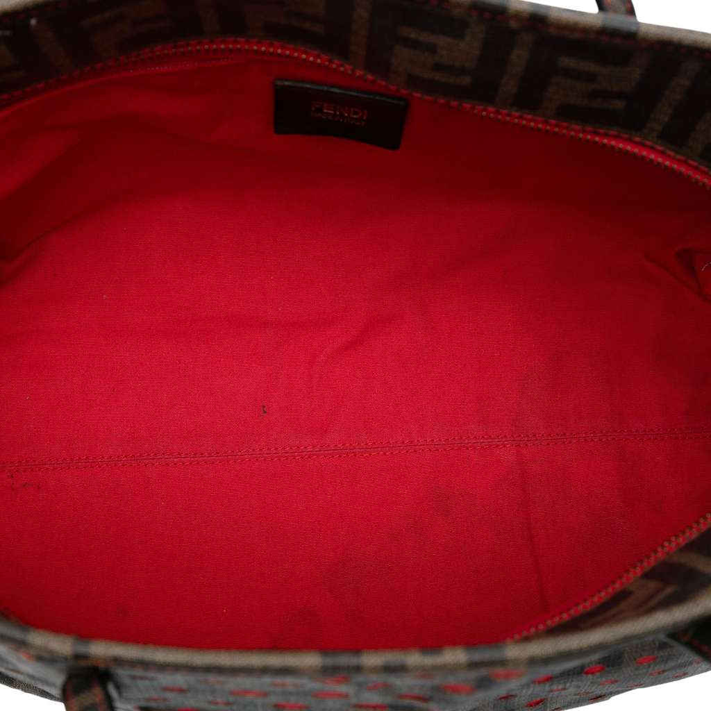 Fendi Medium Zucca Perforated Coated Canvas Roll Tote - 4