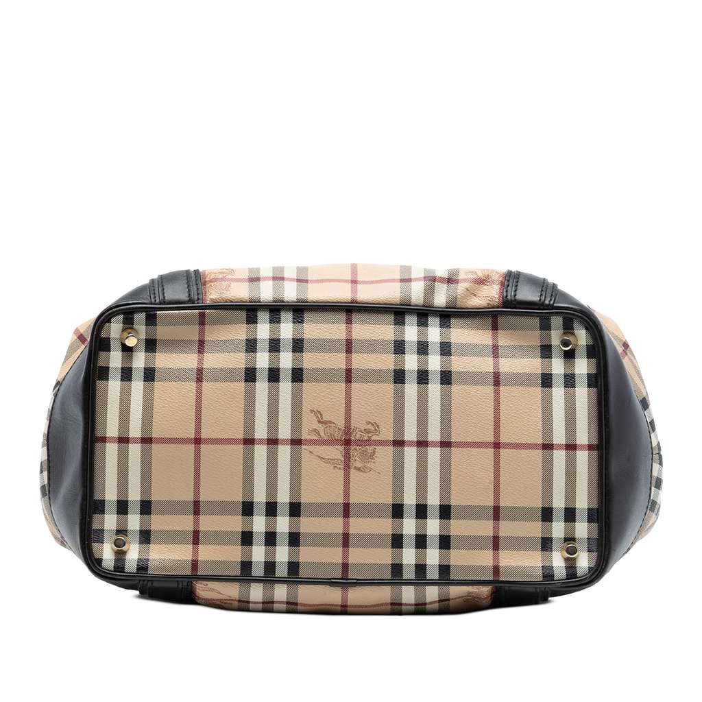 Burberry Haymarket Check Coated Canvas Satchel - 3