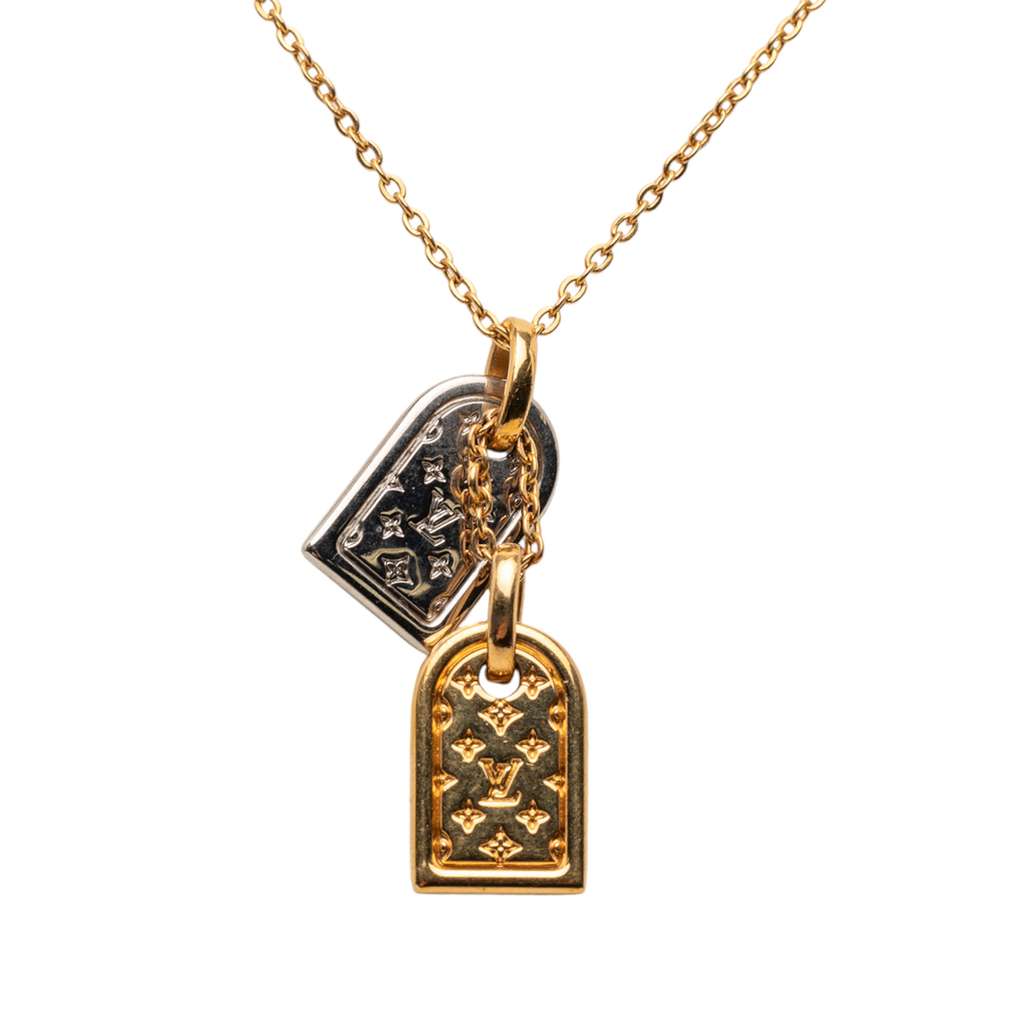 Louis Vuitton Gold Plated Nanogram Pendant Necklace - 3
