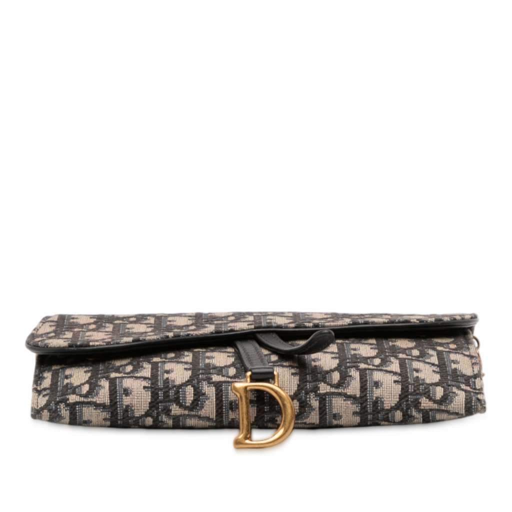 Dior Oblique Canvas Saddle Wallet On Chain - 3