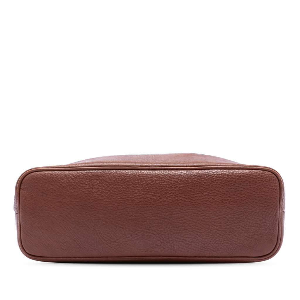 Burberry Leather Trimmed Canvas Drawstring Bucket Bag - 3