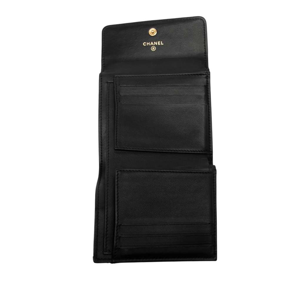 Chanel Quilted Lambskin Boy Flap Compact Wallet - 4