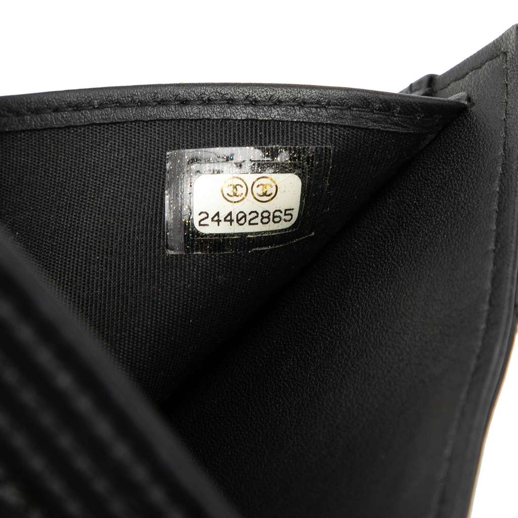 Chanel Quilted Lambskin Boy Flap Compact Wallet - 5