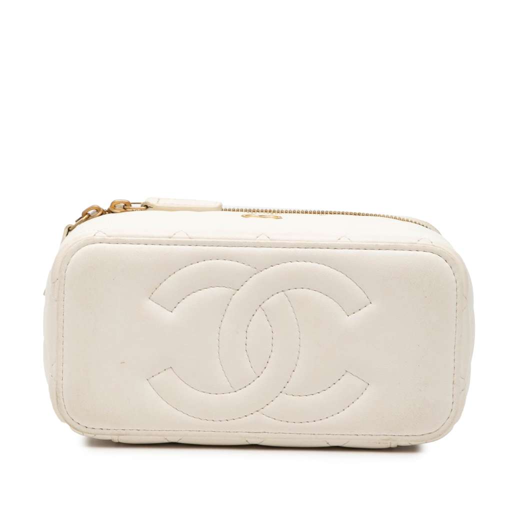 Chanel Small Quilted Lambskin Vanity Case with Chain - 3